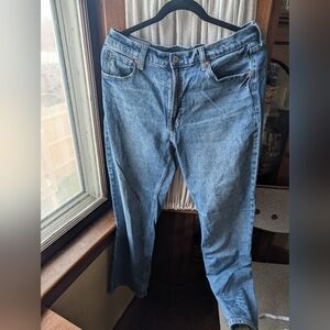 GAP Women's Straight-Leg Medium Blue Denim Jeans